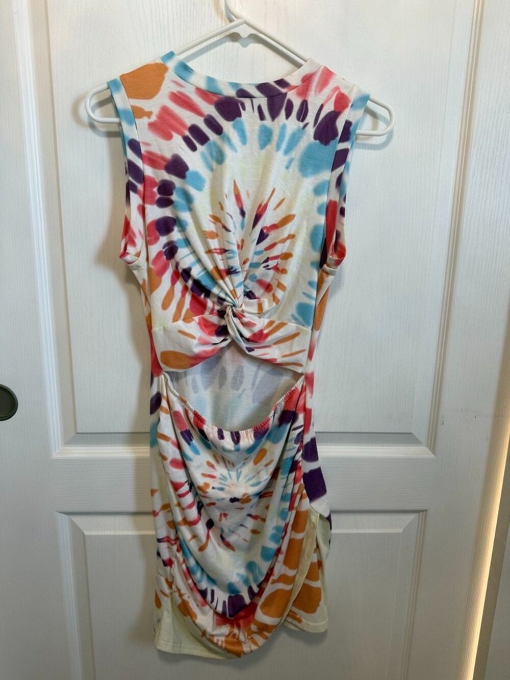 Women's Summer Sleeveless Tank Dresses Cut Out Twist Bodycon Wrap Party Eve